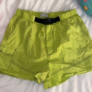 Urban outfitters green buckle cargo shorts